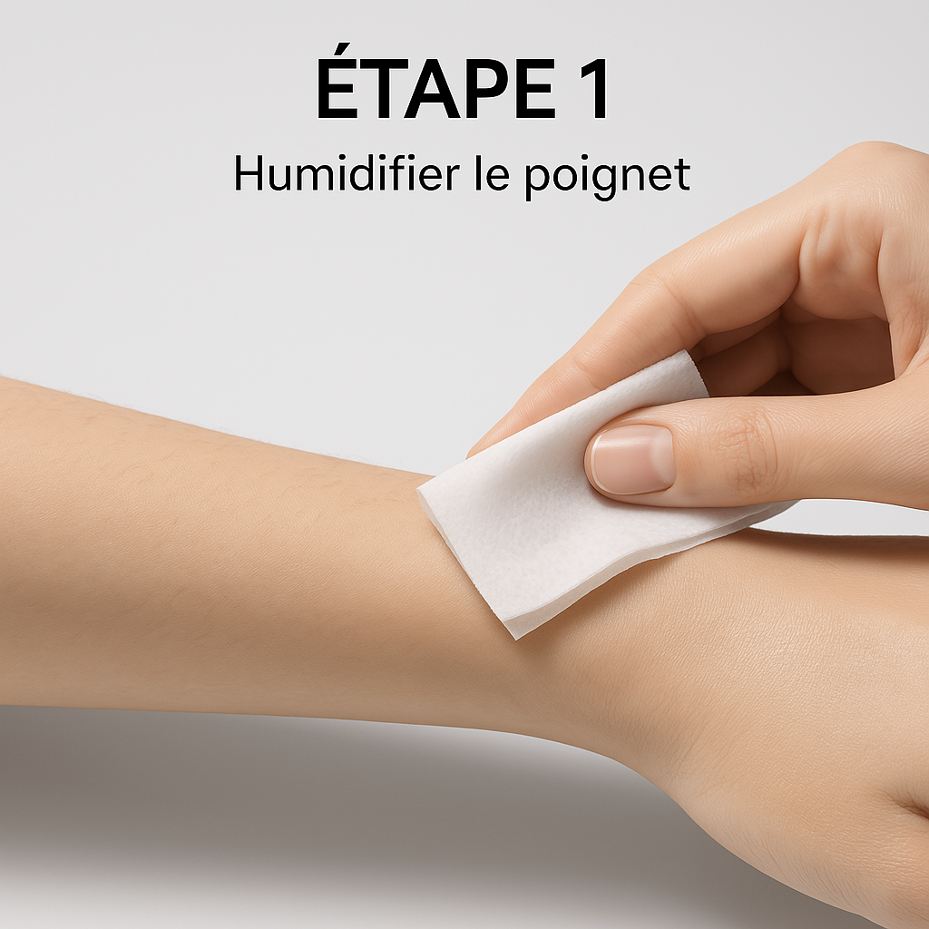 Étape 1 - Humidifier le poignet